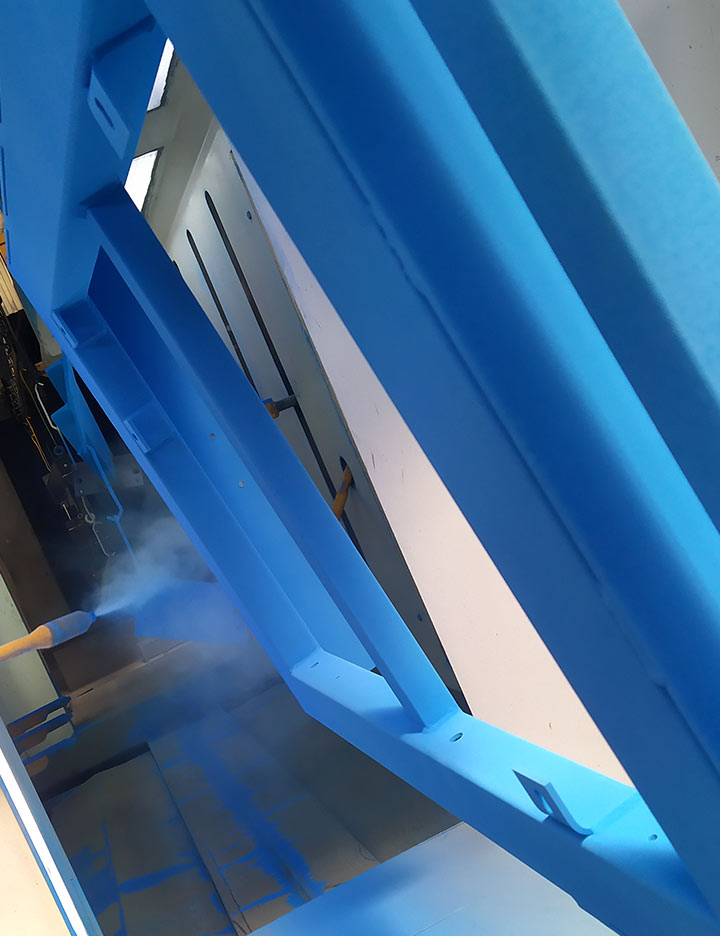 Proceso de lacado en polvo en ATP